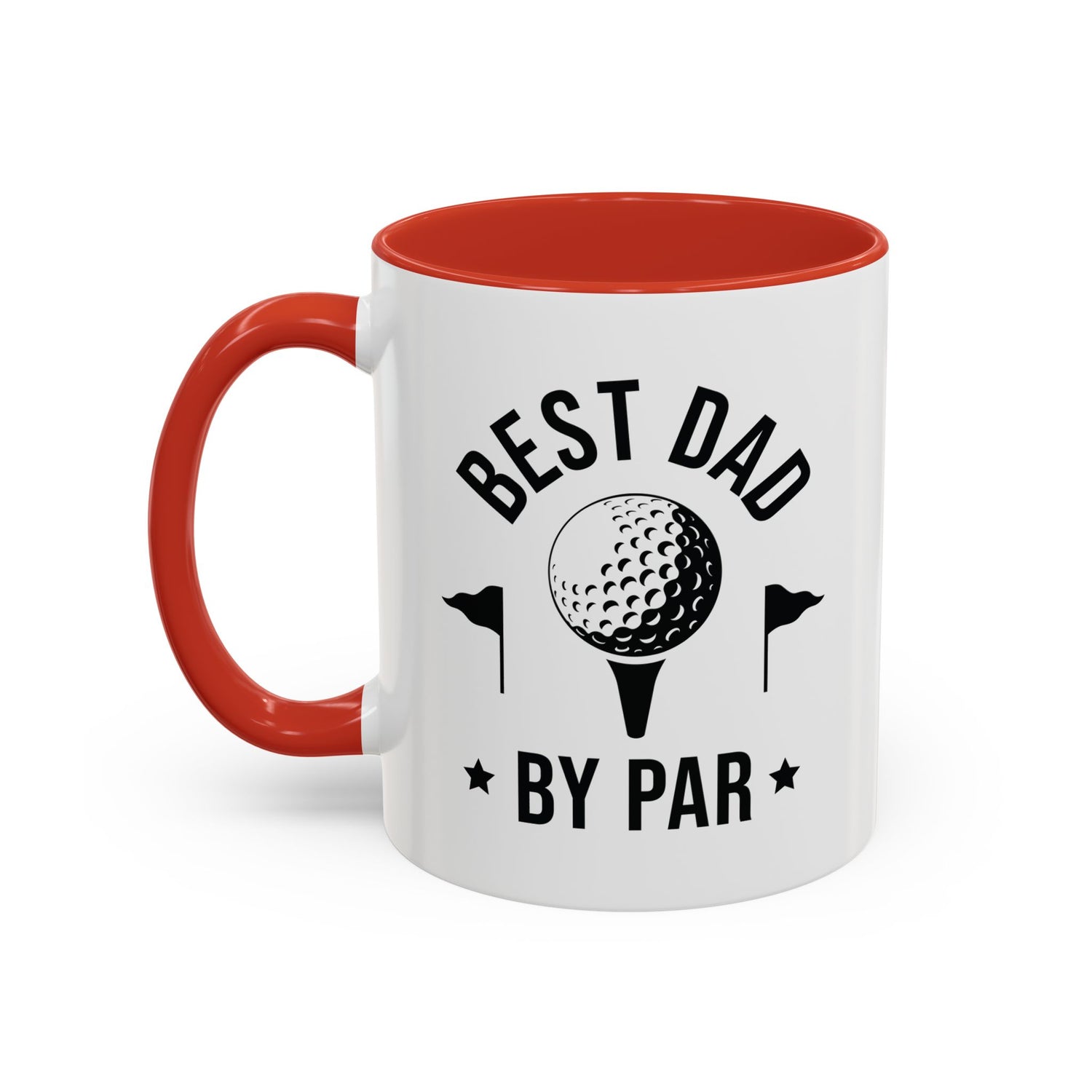 Dad Mug/Father's Day/Golfer/Gifts for him/Funny Mug/Accent Coffee Mug (11, 15oz) "Best Dad By Par"