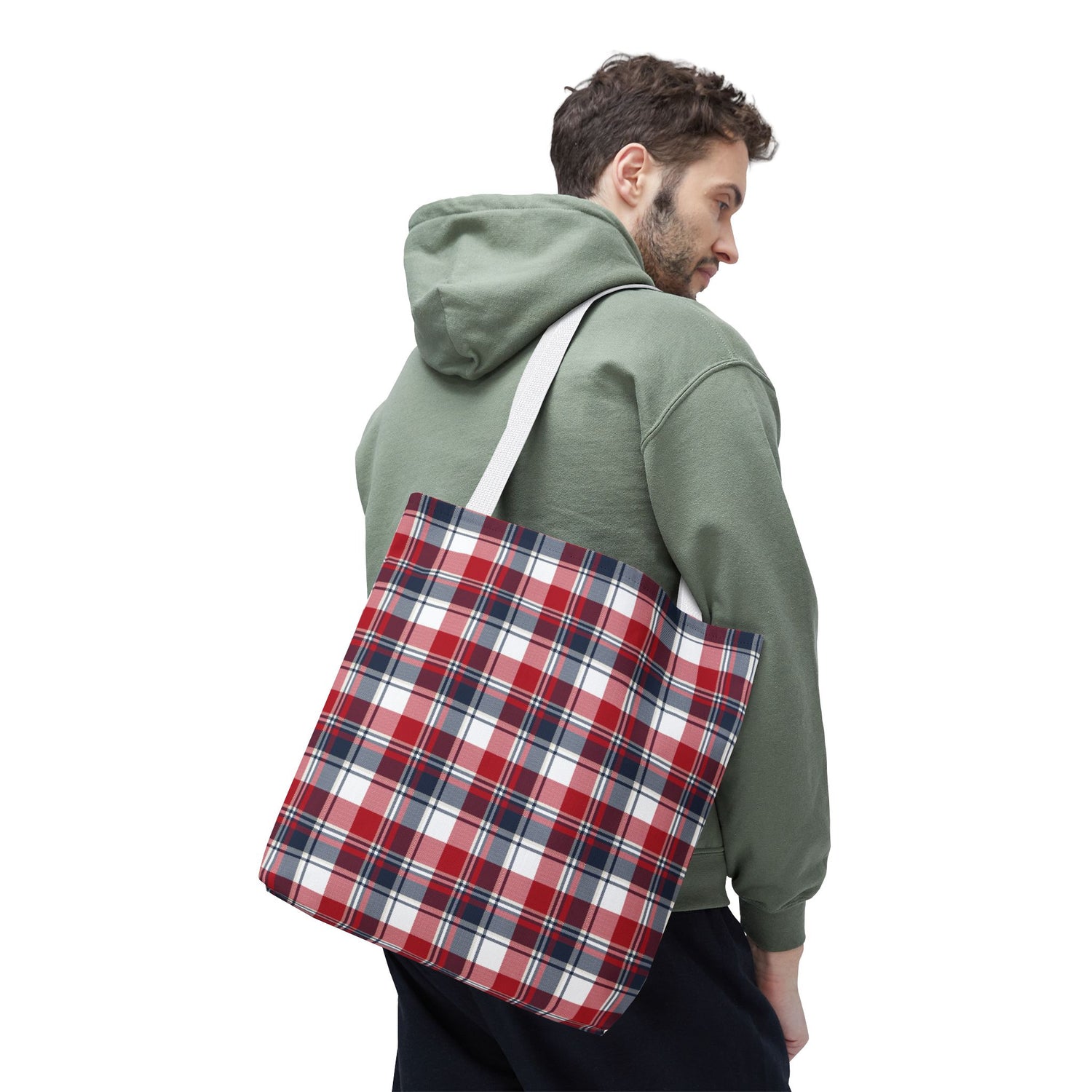 4th of July Plaid Tote Bag
