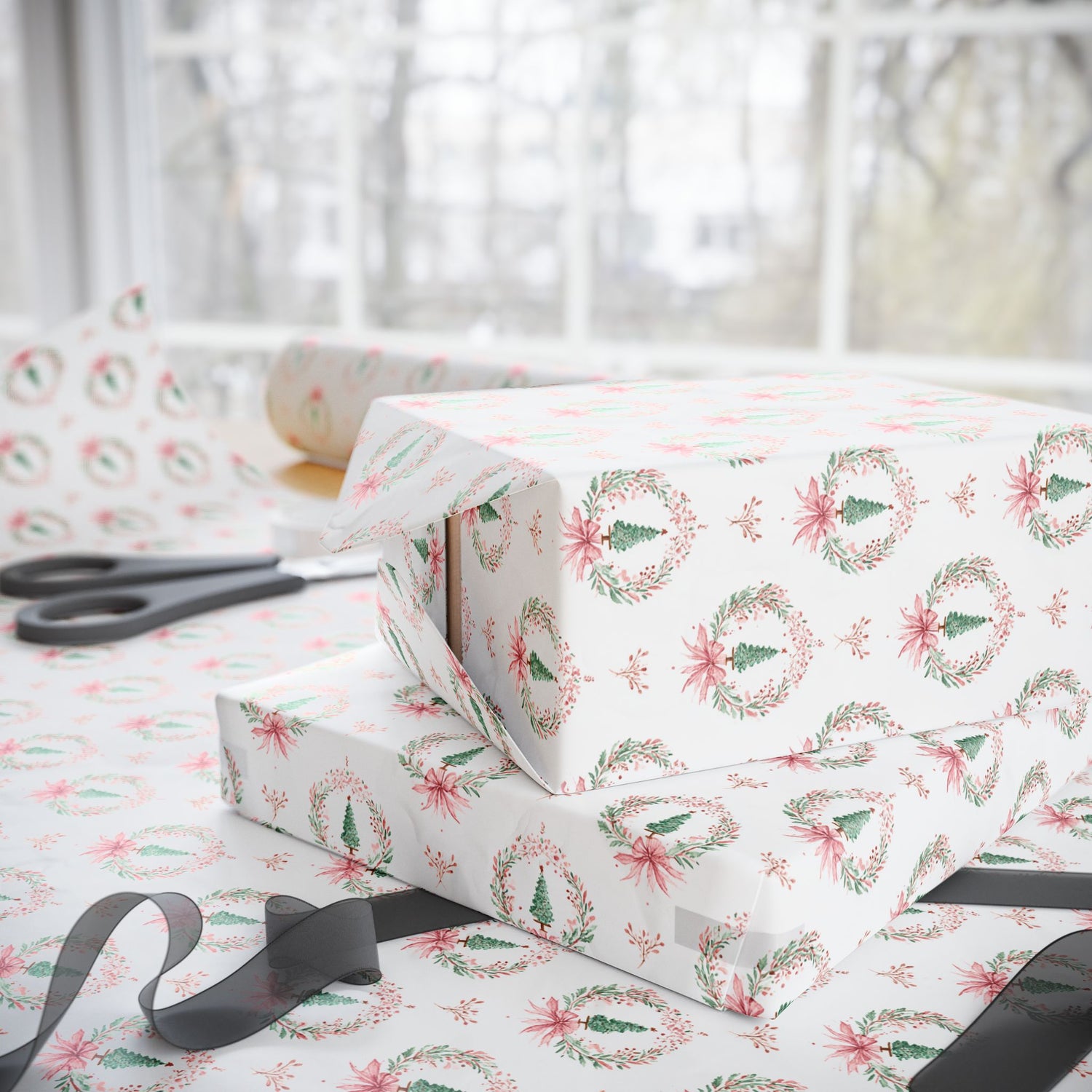 Premium Wrapping Paper- Elegant Christmas Trees