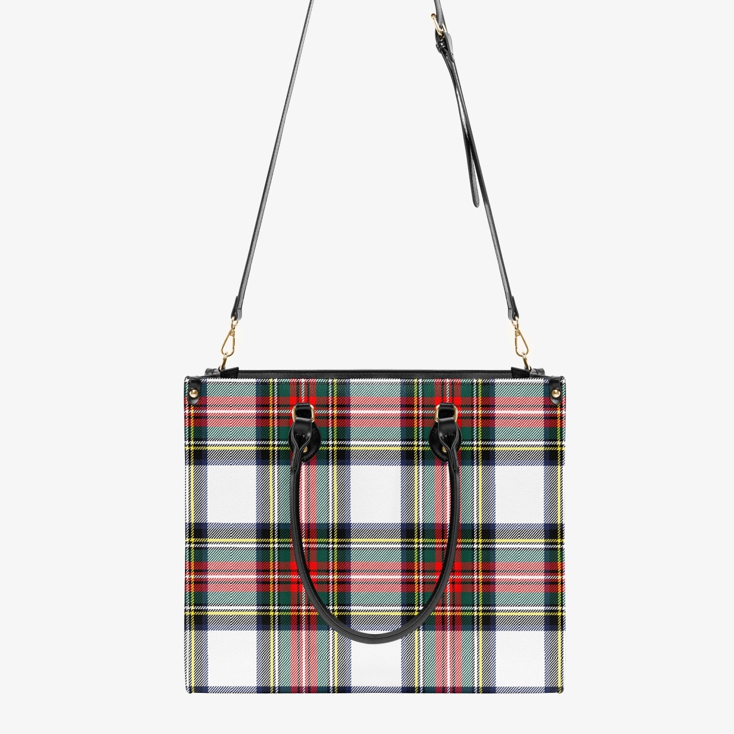 Elegant Classic Tote for Women Holiday Plaid
