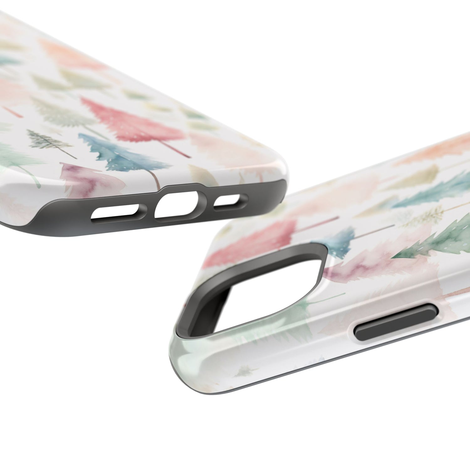 Watercolor Christmas Trees Impact-Resistant Phone Case, iPhone, Samsung
