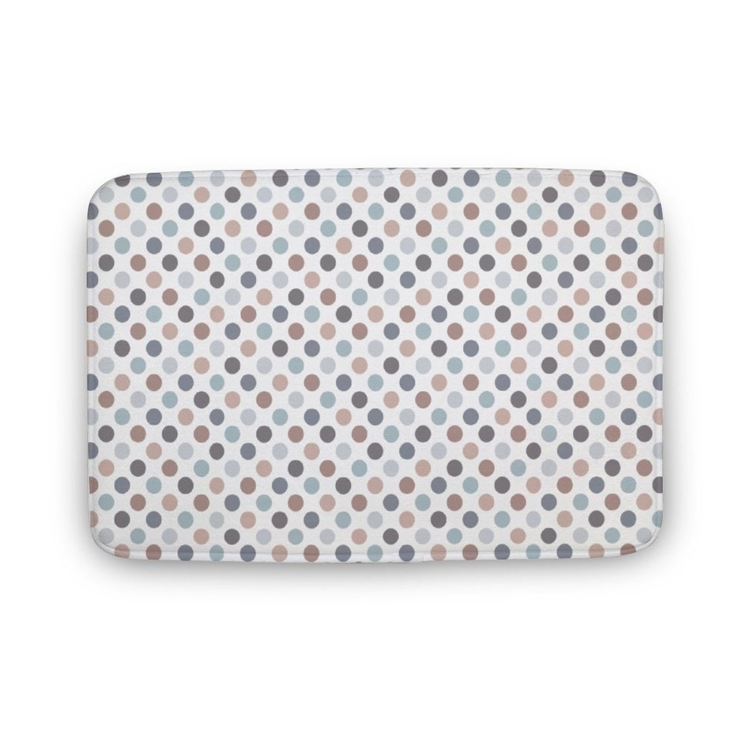 Plush Bathroom Mat- Neutral Dots